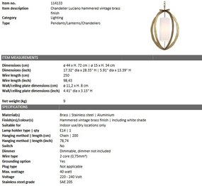 Lustra design industrial LUX Luciano, alama 114133 HZ