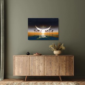 Tablou- Luna deasupra palmierilor (70x50 cm)