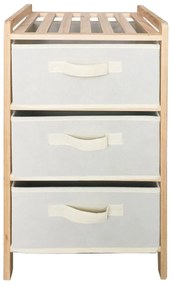 Dulap cu 3 sertare din panza pentru baie, 32x26x60 cm