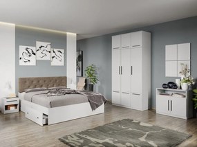 Set mobila dormitor complet Alb Levi C17