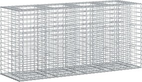 vidaXL Pat ridicat din gabion Argintiu 170 x 50 x 80 cm