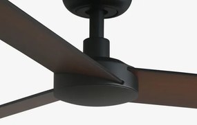 Ventilator de tavan FARO 34296WT RUDDER S negru d. 106 cm Wi-Fi Tuya + telecomandă
