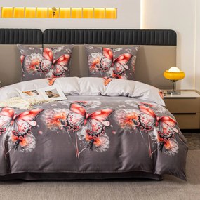 Lenjerie de pat din microfibra FLARISSE gri Dimensiune lenjerie de pat: 70 x 80 cm | 140 x 200 cm