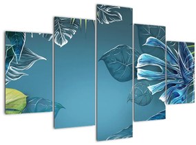 Tablou - Frunzele plantelor tropicale (150x105 cm)