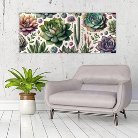 Tablou - Plante suculente (120x50 cm)