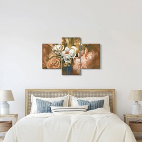 Tablou -Buchet de flori pictat (90x60 cm)