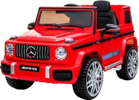 Masinuta Electrica cu acumulator pentru copii NOVOKIDS™ Mercedes G63 AMG , Roti din Cauciuc EVA, Melodii si USB , 3-8 ani , usi cu deschidere ,