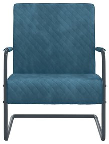 325723 vidaXL Scaun tip consolă, albastru, catifea