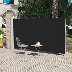 vidaXL Copertină laterală retractabilă de terasă, negru, 160x300 cm