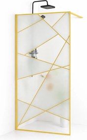 Paravan dus walk-in sticla securizata 8 mm Laser Gold 90x190