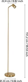 Eglo 901866 - Lampadar RIGOMAGNO 1xGU10/5W/230V auriu