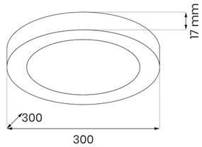 Plafonieră LED EVORA 24W, 230V, 3000/4000/6000K, Ø 30 cm, albă