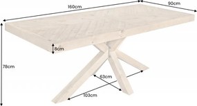 Masa design industrial vintage Mosaik 160cm Pin