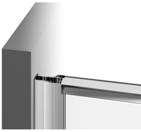 Ravak 37677U00Z1 - Cabină de duș PIVOT, cu trei elemente, în formă de sfert de cerc, 90x90 cm, satinat