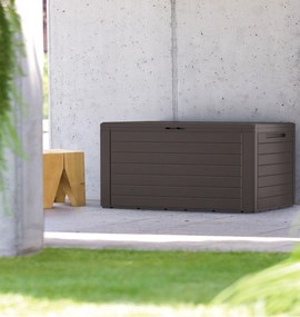 Banca/cutie cu spatiu depozitare 300 L Woody Maro 120 x 46 x 57 cm