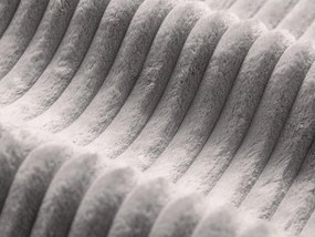 Pat matrimonial gri deschis tapițat cu spațiu de depozitare cu somieră 160x200 cm Martina – Micadoni