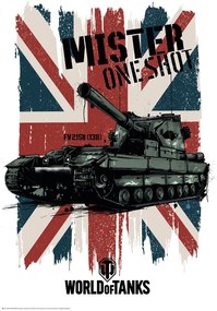 Poster World of Tanks - Mister One Shot - Union Jack