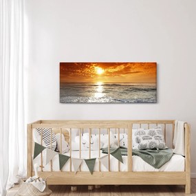 Tablou cu apus de soare din Corsica (120x50 cm)