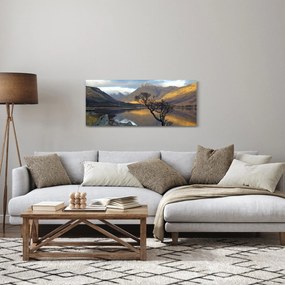 Tablou - Munții de lângă lac (120x50 cm)
