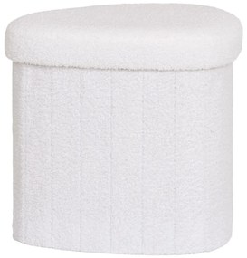 Medford puf, pluș, alb, 42,5x36,5 cm