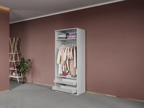 Dulap dormitor Alb Levi C03