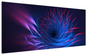 Tablou - abstaracție cu floare (120x50 cm)