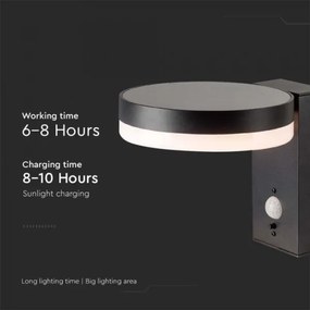 LED lampă solară de perete exterior cu senzor LED/5,5W/3,7V 3000K IP54