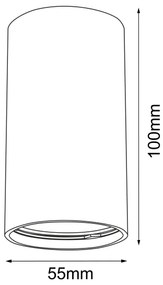 Brosline 1253 - Spot POINT 1xGU10/10W/230V, alb