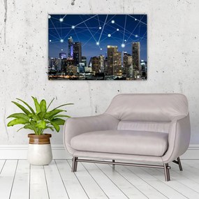 Tablou - Municipiul nocturn (90x60 cm)