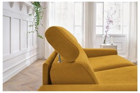 Canapea galben-muștar extensibilă 195 cm Monaco – Bobochic Paris