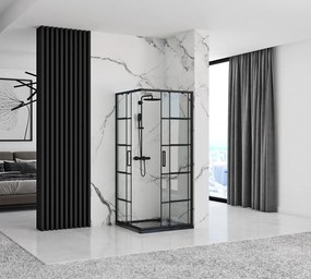 Cabina de dus Rea Concept Black 90x90 cm