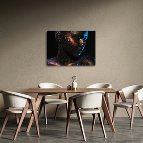 Tablou pe sticlă strălucitor a femeii (70x50 cm)