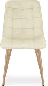 Scaun de masa SPLIT VELVET, bej deschis