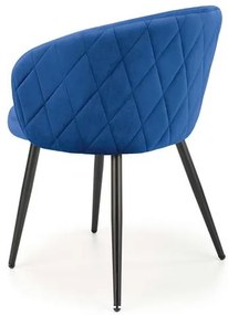 Set 6 scaune K430 velvet bleumarin