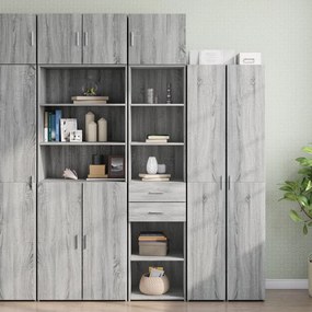 vidaXL Dulap depozitare slim sonoma gri 45x42,5x225 cm lemn prelucrat