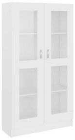 Dulap cu vitrină, alb, 82,5 x 30,5 x 150 cm, pal
