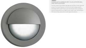 Aplica perete LED de exterior IP44 Outdoor 1402GY SRT