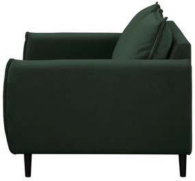 Canapea verde-închis cu tapițerie din catifea 138 cm Juli – Ropez