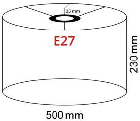 Brilagi - Lampă LED de podea CERIA 1xE27/40W/230V Ø 50 cm bej/alb