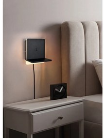 Aplică de perete negru-mat LED cu intensitate reglabilă Fairfield – Trio