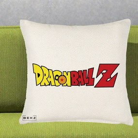Perna Personalizata Dragon Ball Z Clasic, 40x40 cm, Crem Reliefat, Husa Detasabila, Perna Inclusa, BEKZ®