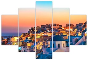 Tablou - Santorini în amurg (150x105 cm)