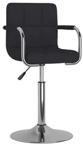 vidaXL Scaun de bucătărie, negru, material textil