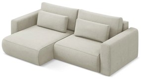 Colțar bej extensibil/cu spațiu de depozitare (cu colț pe partea stângă/cu șezlong) Kapua – Makamii