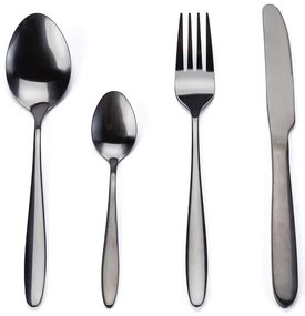 Set tacâmuri din oțel inoxidabil BLACK 24 buc