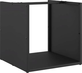 vidaXL Suport pentru lemne de foc negru Oțel laminat la rece