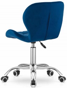 Scaun de birou AVOLA VELVET albastru