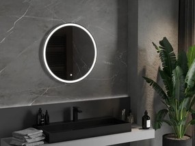 Mexen Gobi oglindă de baie iluminată, rotundă 70 cm, LED 6000K, anti-aburire - 9801-070-070-611-00