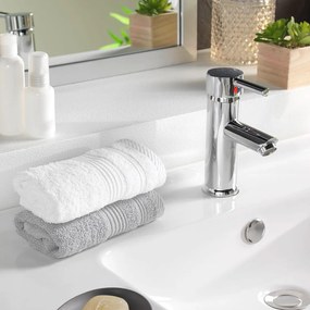 Prosop alb din bumbac din frotir 30x50 cm Tendresse – douceur d'intérieur