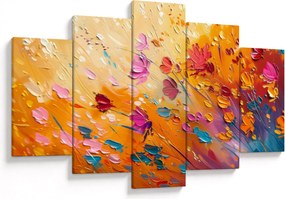 Tablou - Pictură flori colorate (150x105 cm)